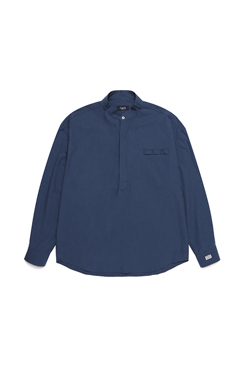 Loose-fit Henly neck opened shirt