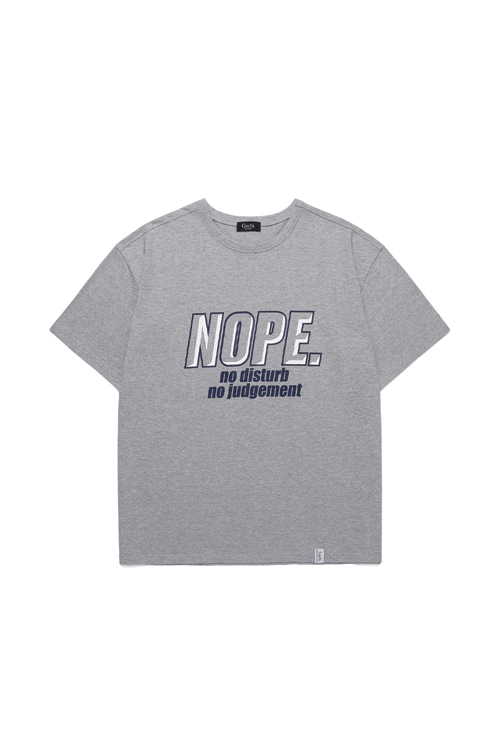 Loose-fit NOPE. print Half-sleeve Tee