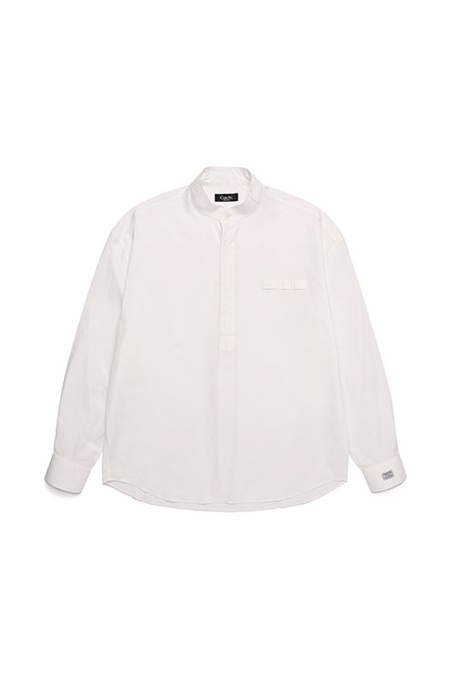 Loose-fit Henly neck opened shirt